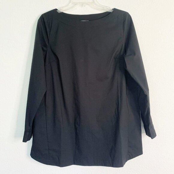 J. Jill Black Side Pockets Long Sleeve Blouse - Picture 1 of 12